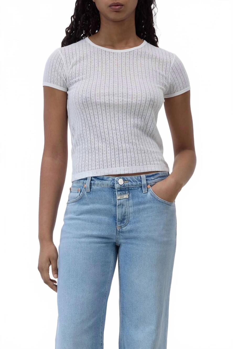 NEW CLOSED slim fit t-shirt in white